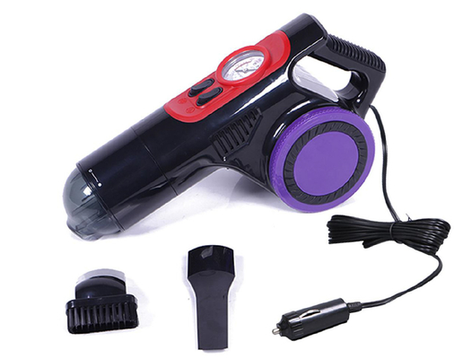 Dc12v inflador de neumáticos de plástico 2 en 1 y aspiradora de automóviles portátil con cepillos